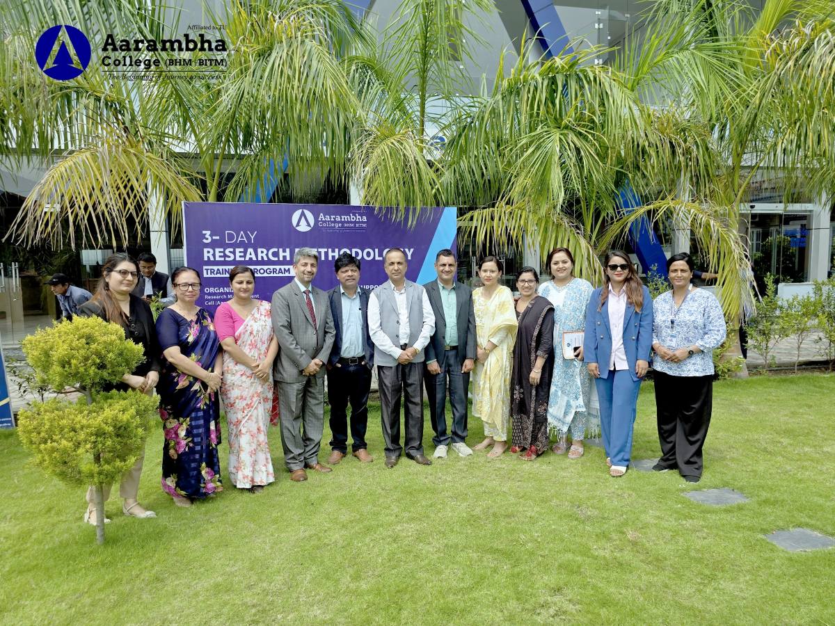 आरम्भ कलेजमा ३ दिने अनुसन्धान विधि तालिम कार्यक्रम सम्पन्न